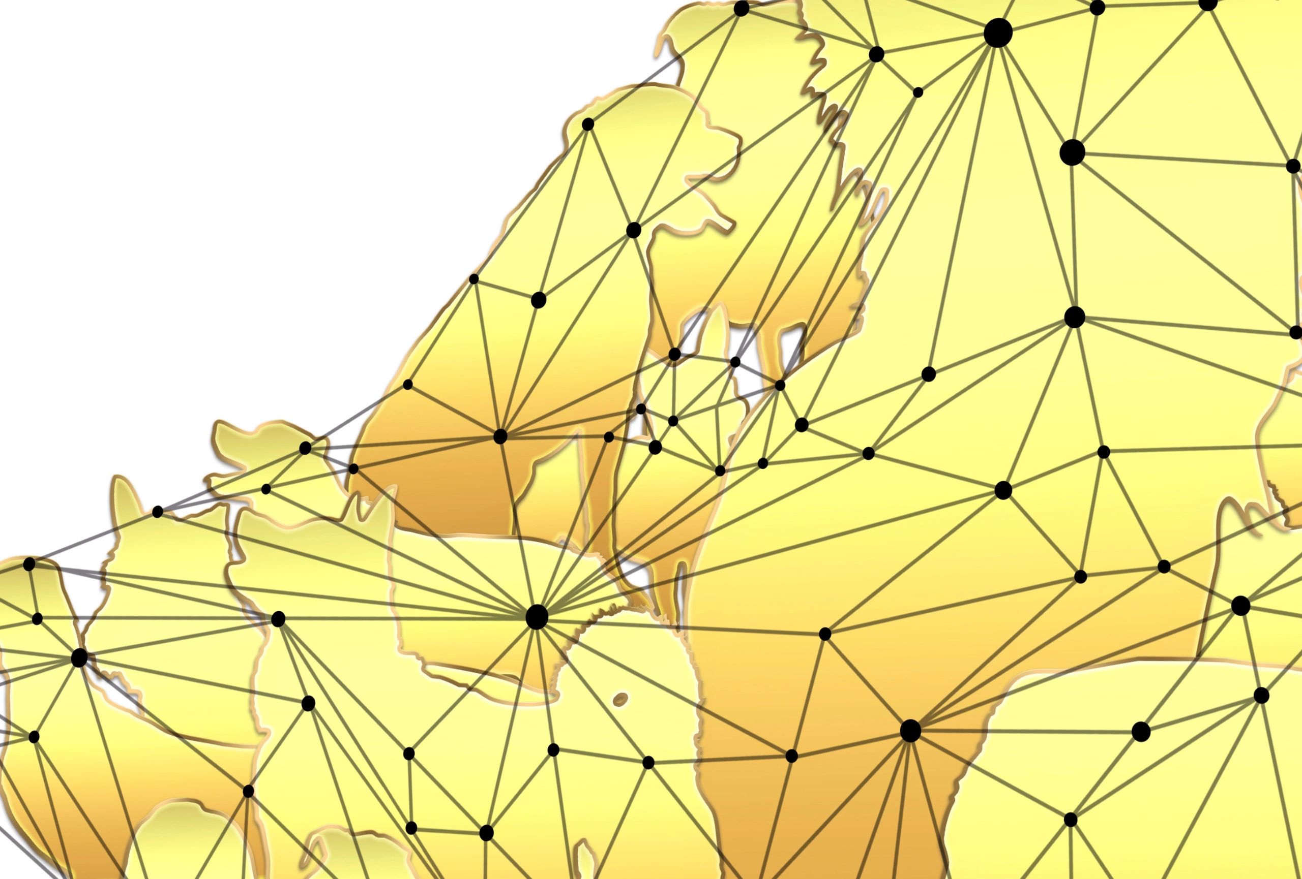 Abstract network lines background
