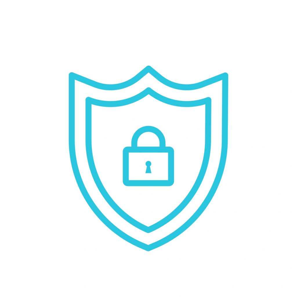Data protection shield icon